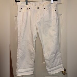 Lucky Brand Sweet N Low Crop White Cropped Pants 10